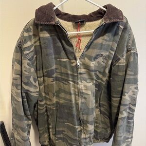 BDG Fleece Jacket with Brown Collar